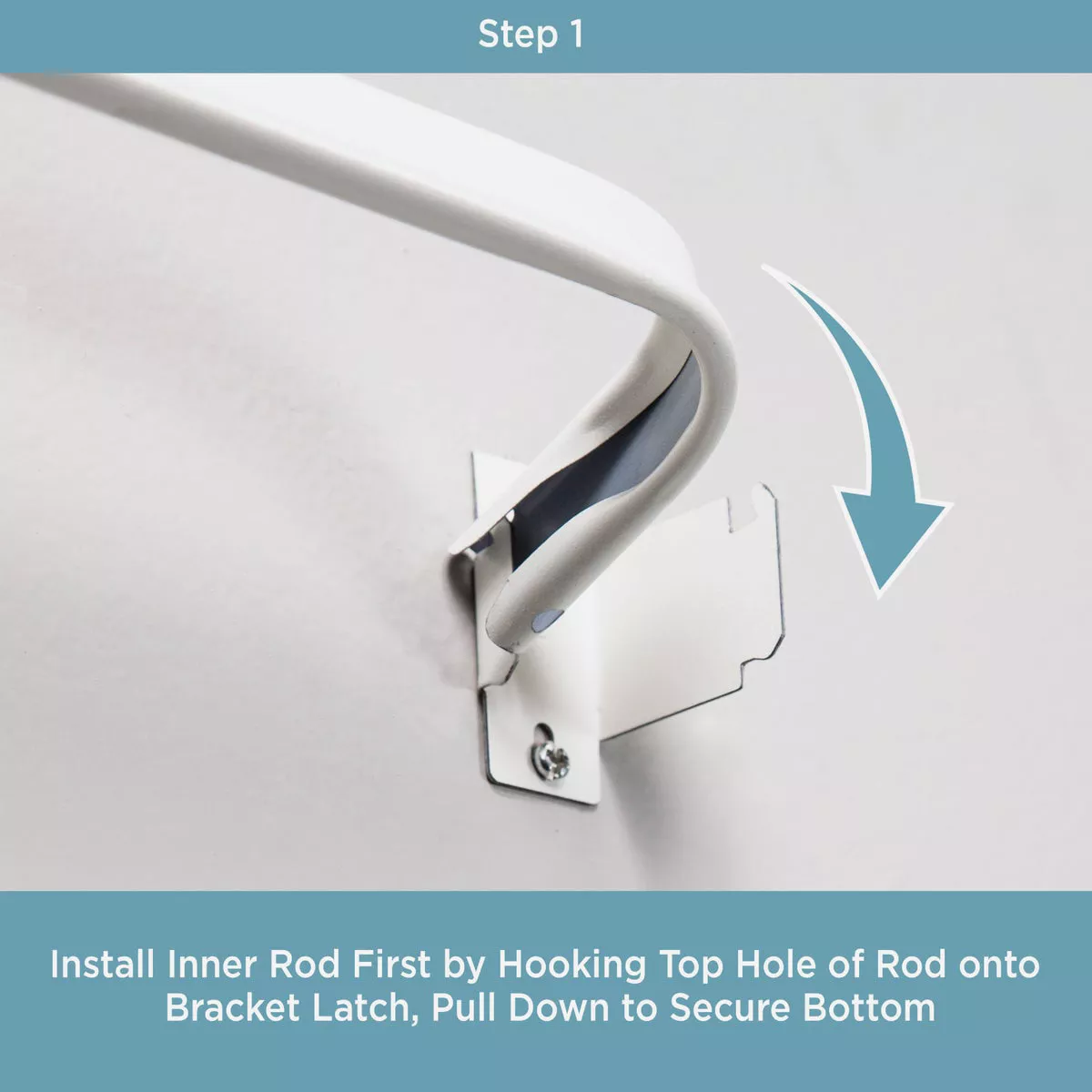 Kenney 48 In. To 86 In. Double White Curtain Rod - photo 6