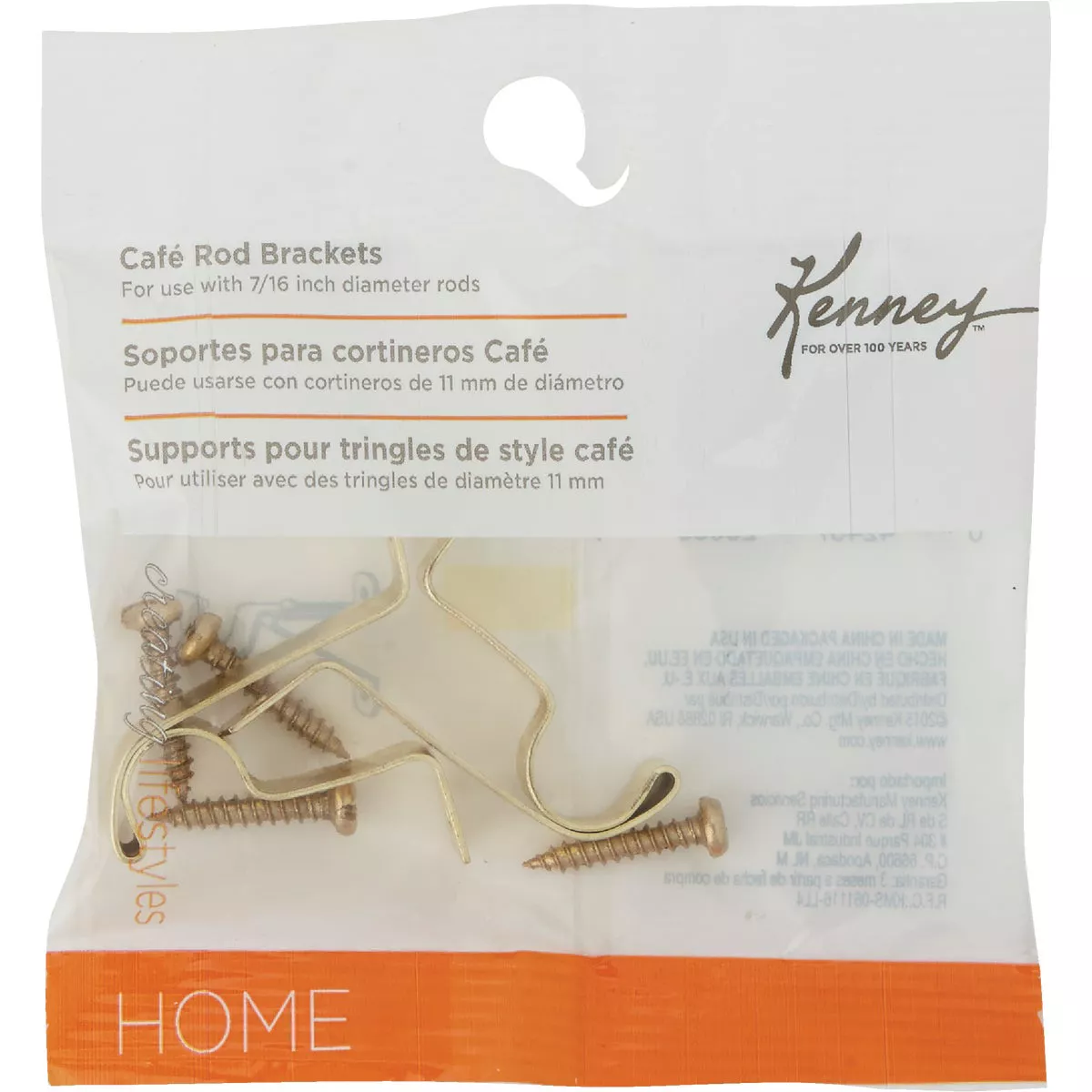 Kenney Brass 7/16 In. Cafe Rod Bracket (2-Pack) - photo 2