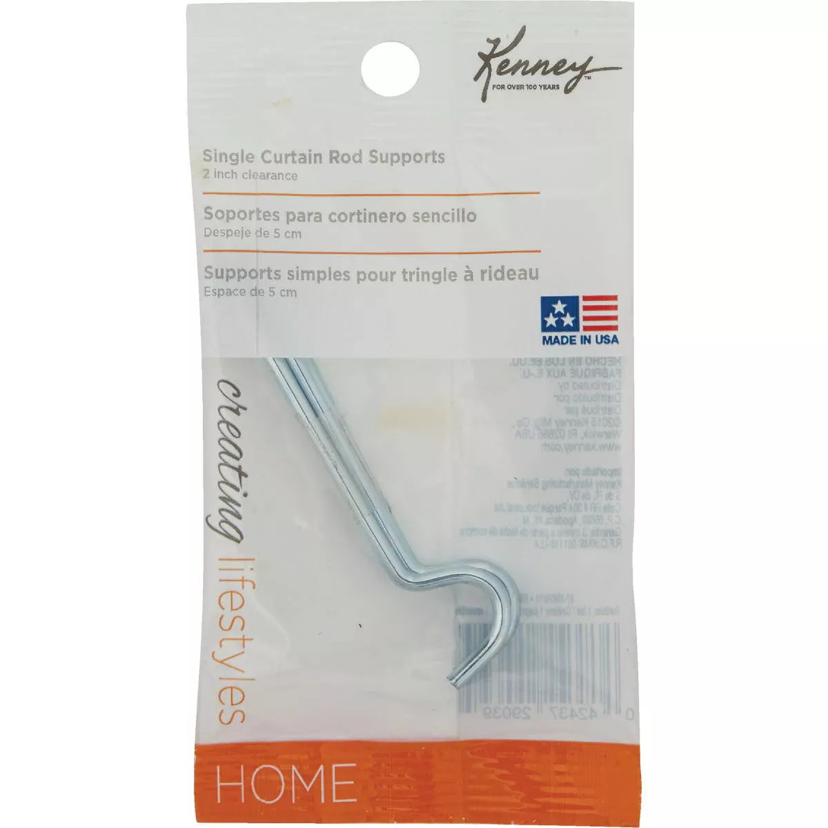 Kenney Single Center Curtain Rod Support - photo 2