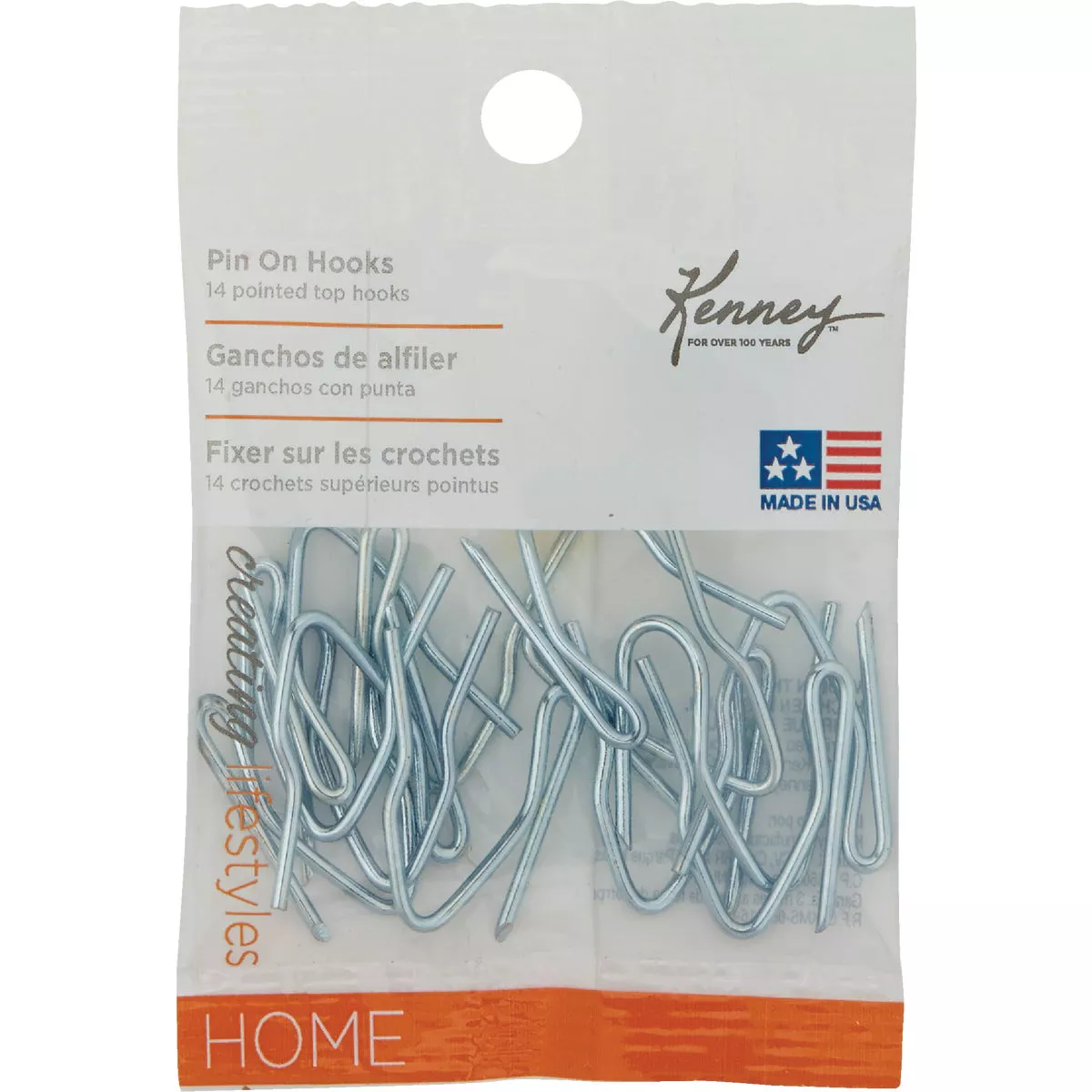 Kenney Heavy-Duty Drapery Pin-On Hook (14-Pack) - photo 2