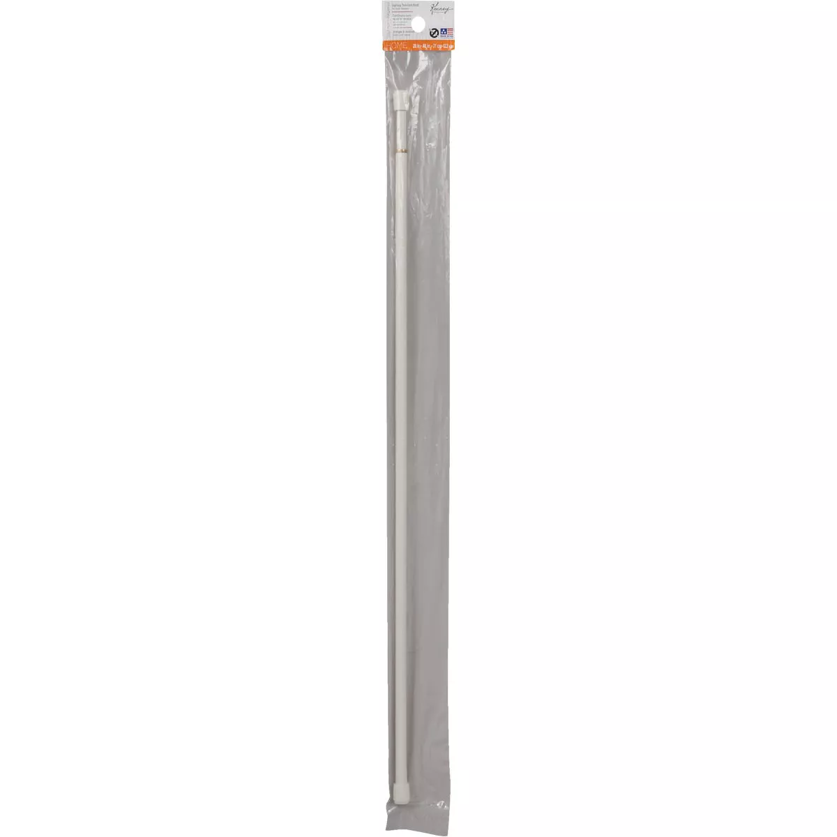 Kenney Strafford 28 In. To 48 In. 7/16 In. Spring Tension Rod, White - photo 2
