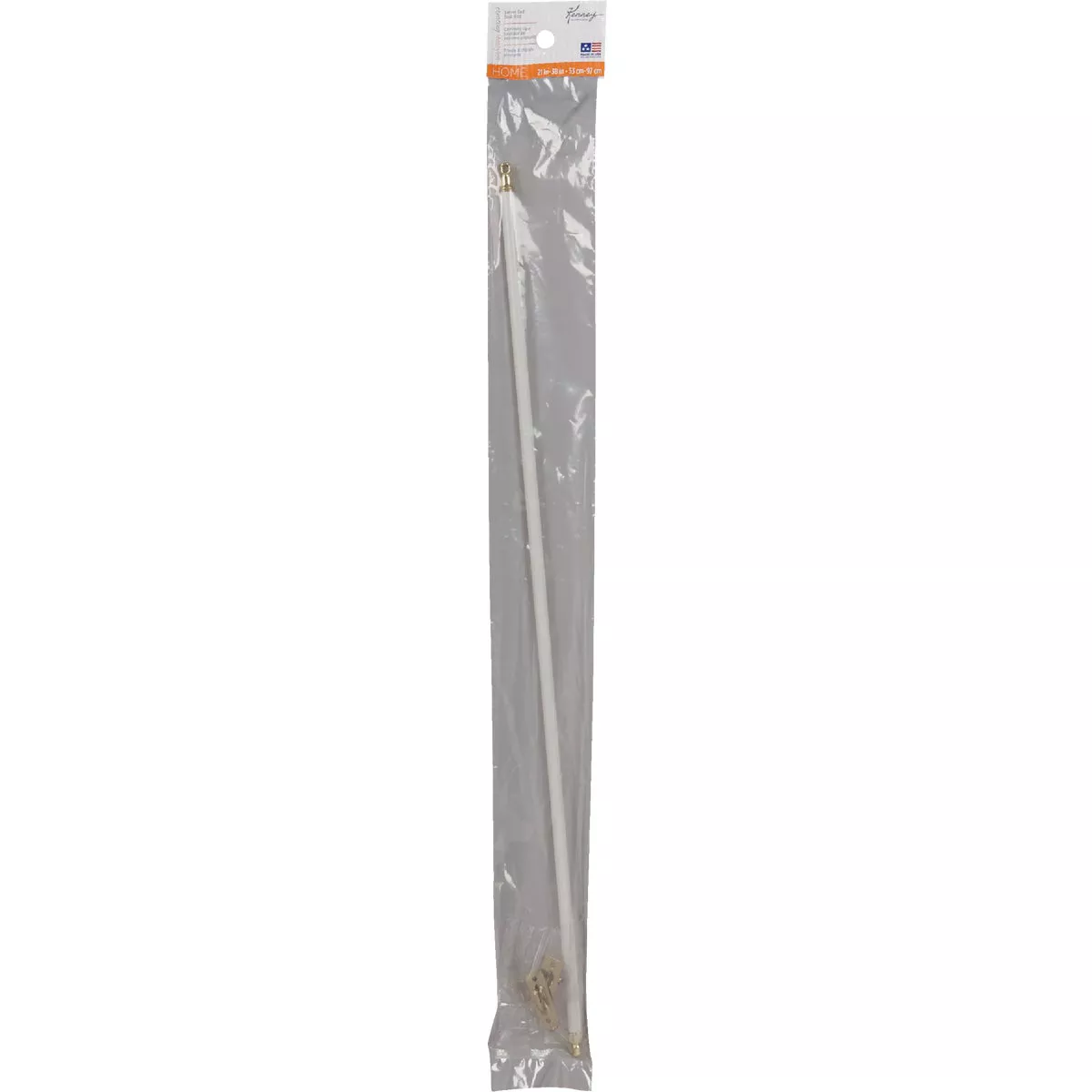 Kenney 21 In. To 38 In. 5/16 In. White Swivel Cafe Rod - photo 2