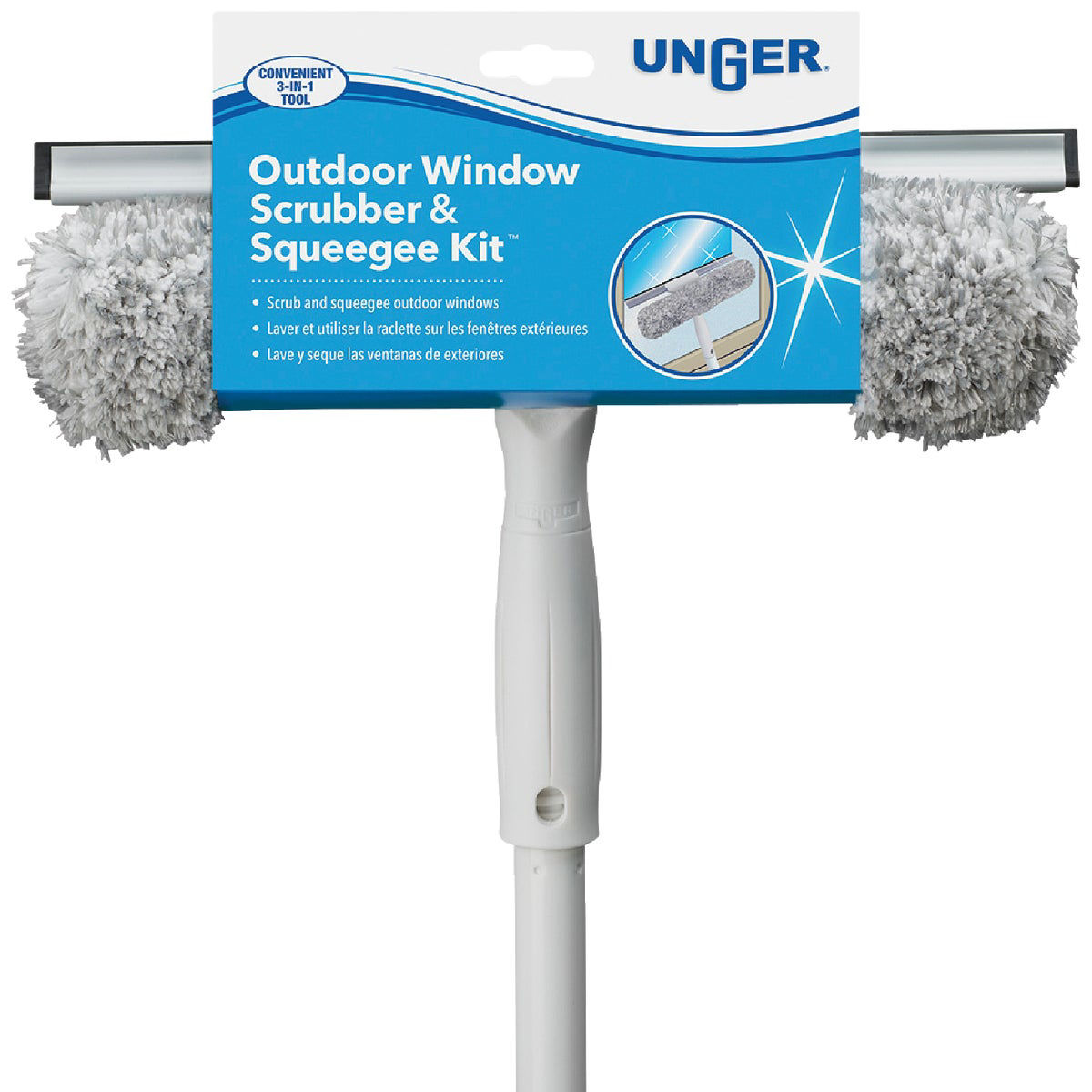 Unger 12 In. Outdoor Window Squeegee and Scrubber Kit Do it Best