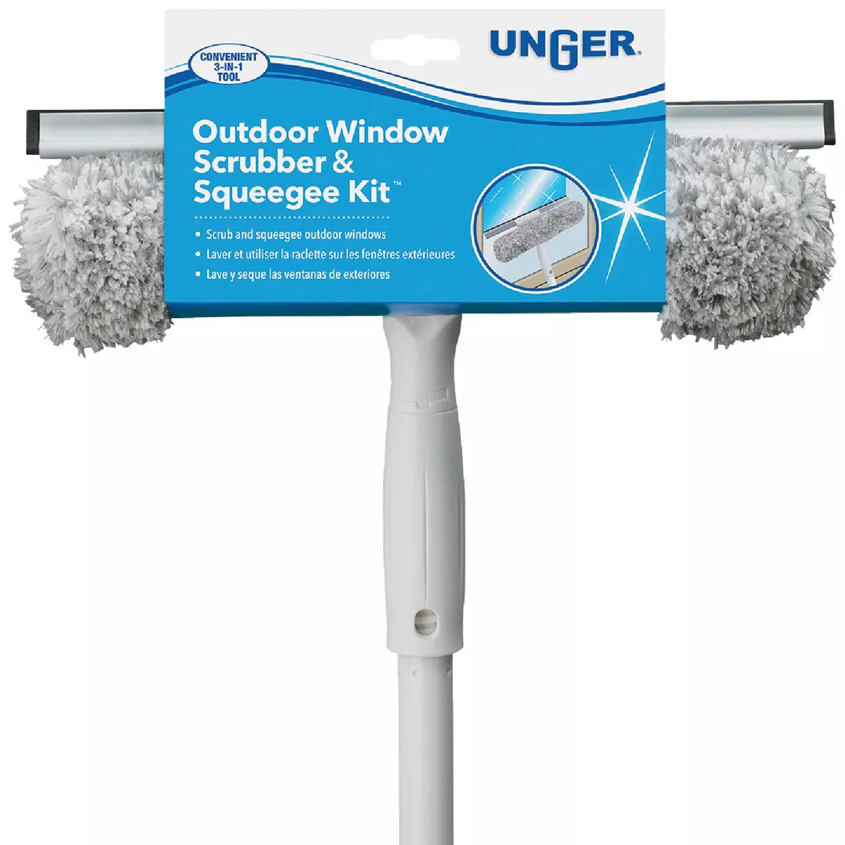 Unger 13-1/2 In. Outdoor Window Squeegee and Scrubber Kit - photo 2