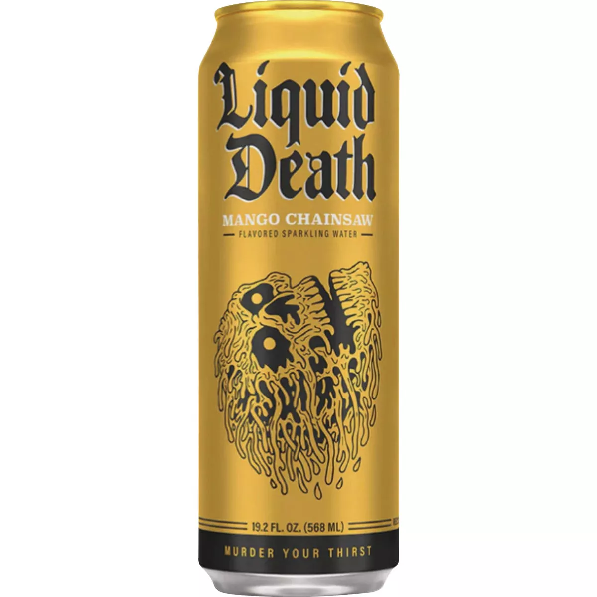Liquid Death 19.2 Oz. Mango Chainsaw 100% Sparkling Mountain Water