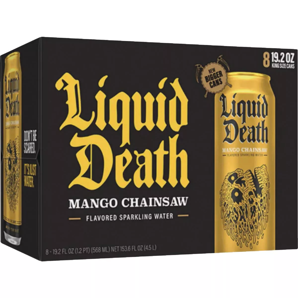 Liquid Death 19.2 Oz. Mango Chainsaw 100% Sparkling Mountain Water - photo 2