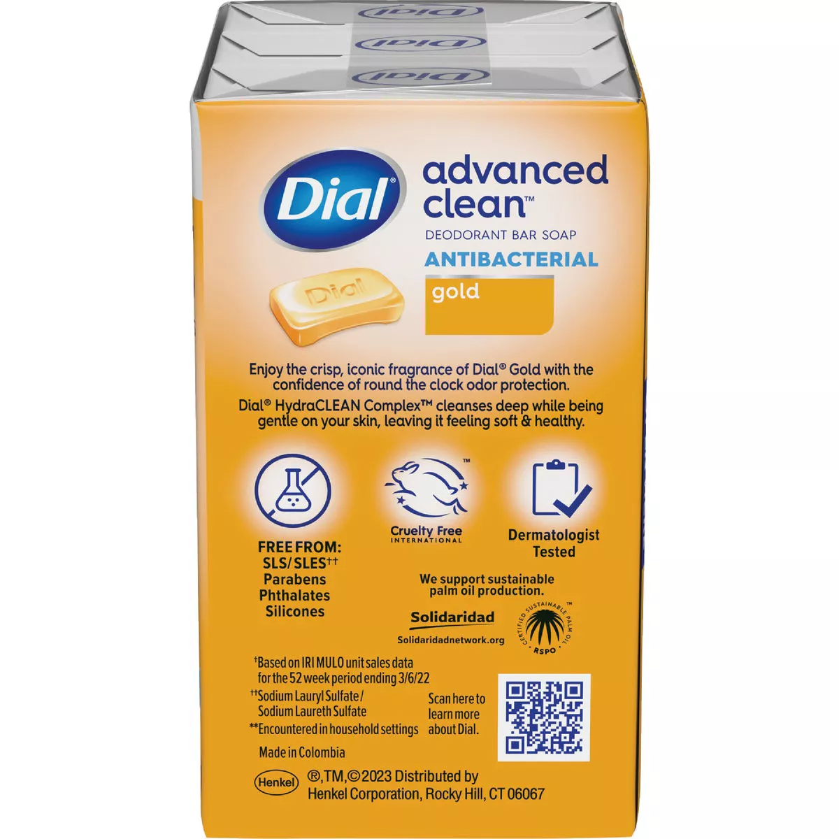 Dial Advanced Clean Gold 4 Oz. Deodorant Bar Soap (3-Pack) - photo 3