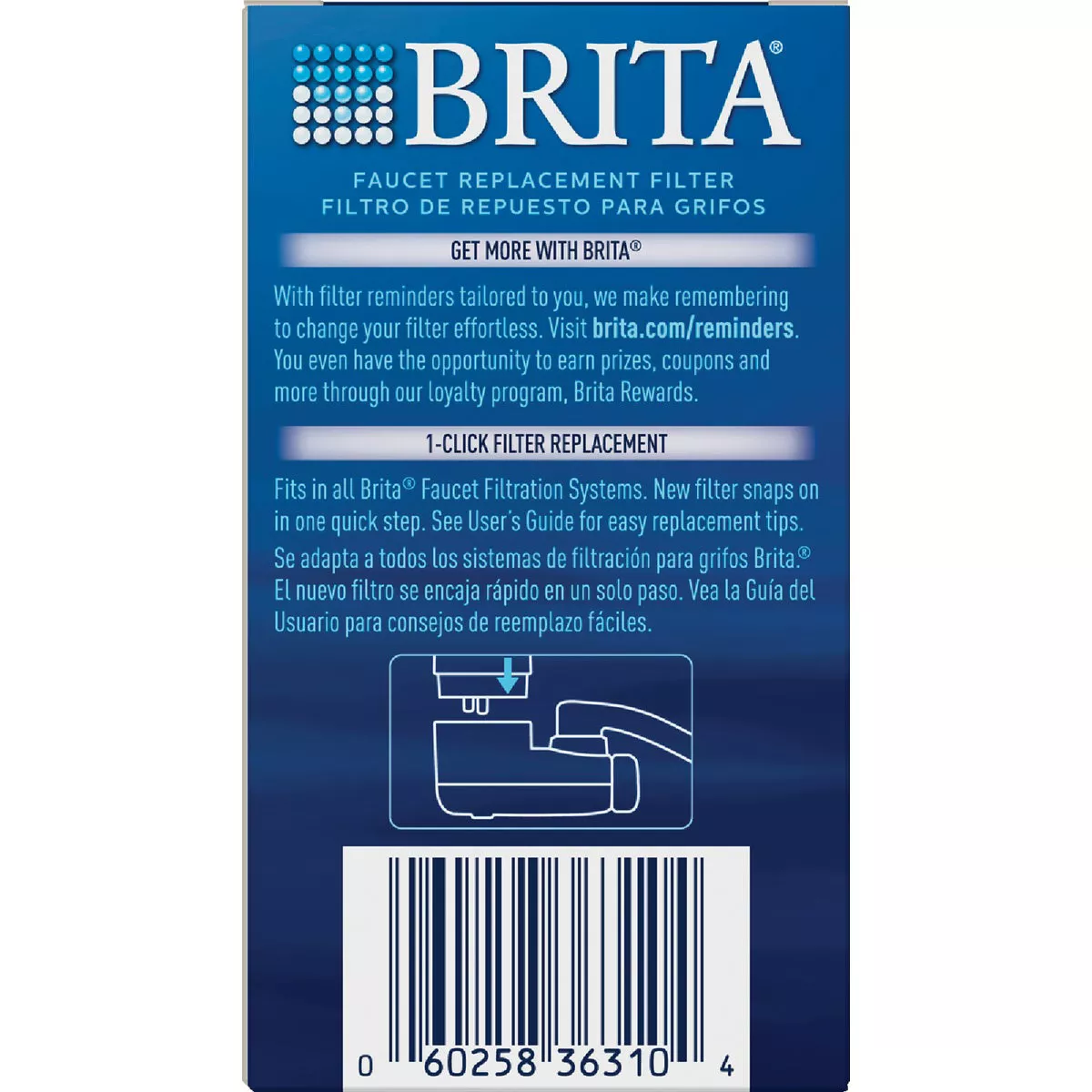Brita On Tap Chrome Replacement Water Filter Cartridge - photo 2