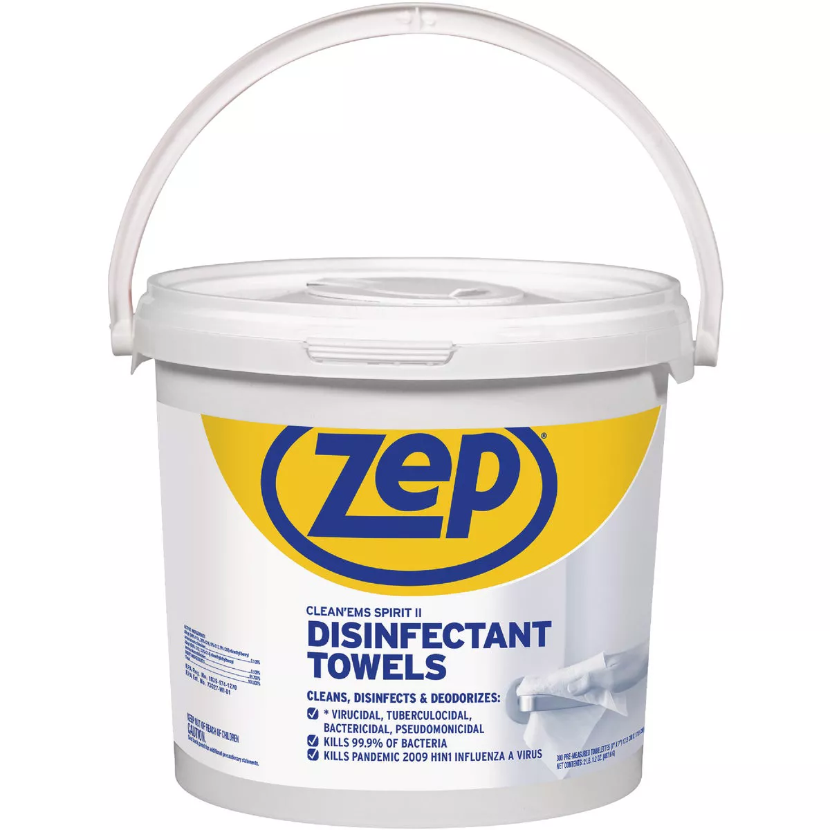 Zep Clean'ems Spirit II Disinfectant Towelettes (300-Count)