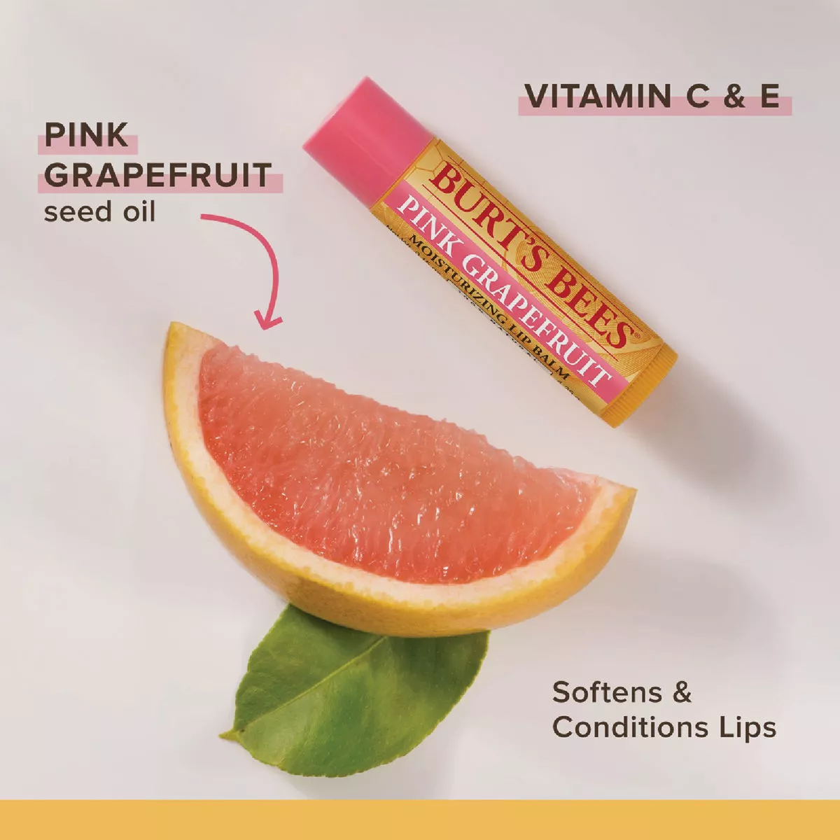 Burt's Bees Super Fruit Pink Grapefruit, Mango, Coconut & Pear and Pomegranate Lip Balm (4-Pack) - photo 4
