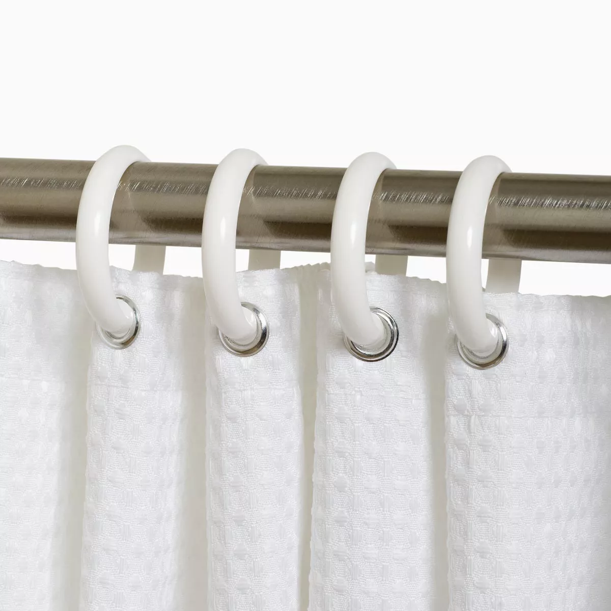 Zenith Zenna Home White Plastic Shower Curtain Ring (12 Count) - photo 3
