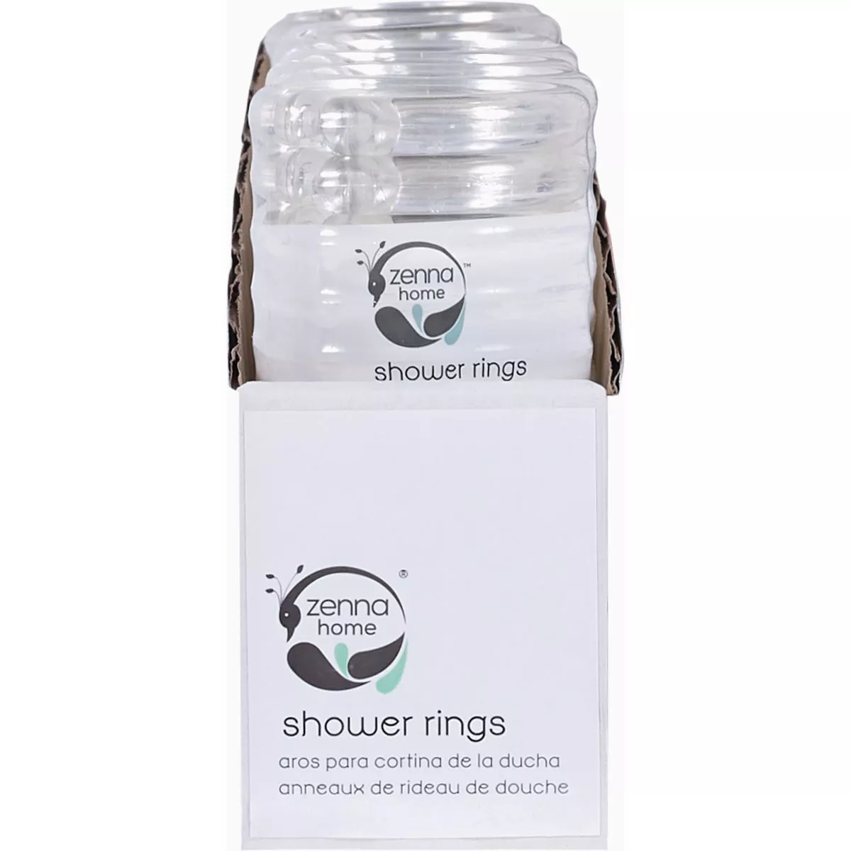 Zenith Zenna Home Clear Plastic Shower Curtain Ring (12 Count) - photo 2