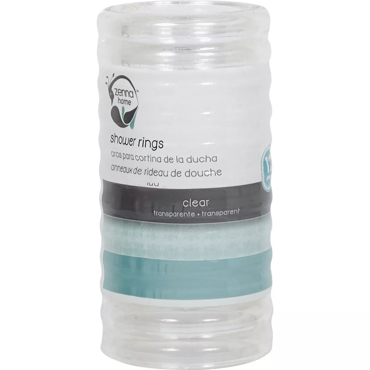 Zenith Zenna Home Clear Plastic Shower Curtain Ring (12 Count) - photo 4