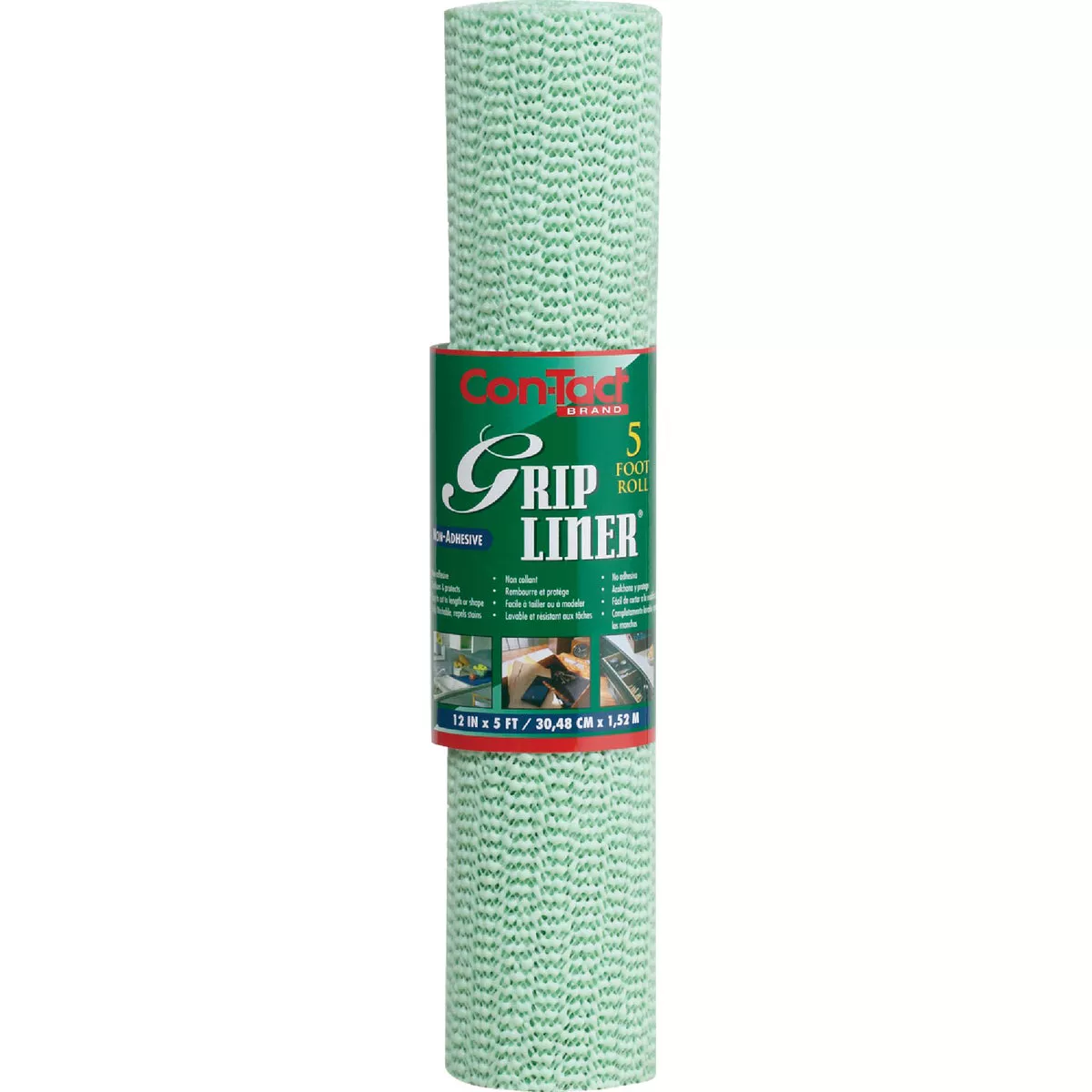 Con-Tact 12 In. x 5 Ft. Sage Beaded Grip Non-Adhesive Shelf Liner - photo 2