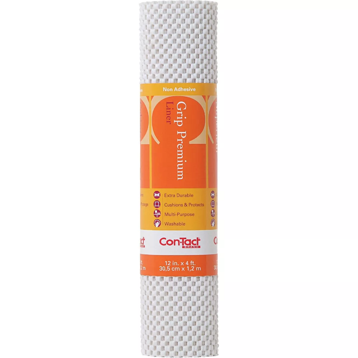Con-Tact 12 In. x 4 Ft. White Grip Premium Non-Adhesive Shelf Liner