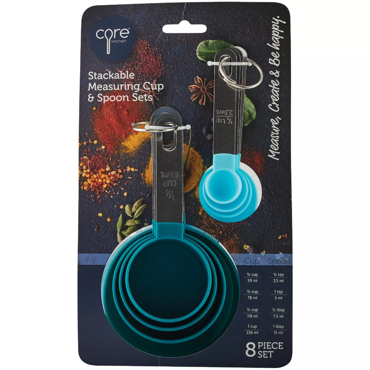 Core Kitchen Measuring Cup & Spoon Set (8-Piece) - photo 2