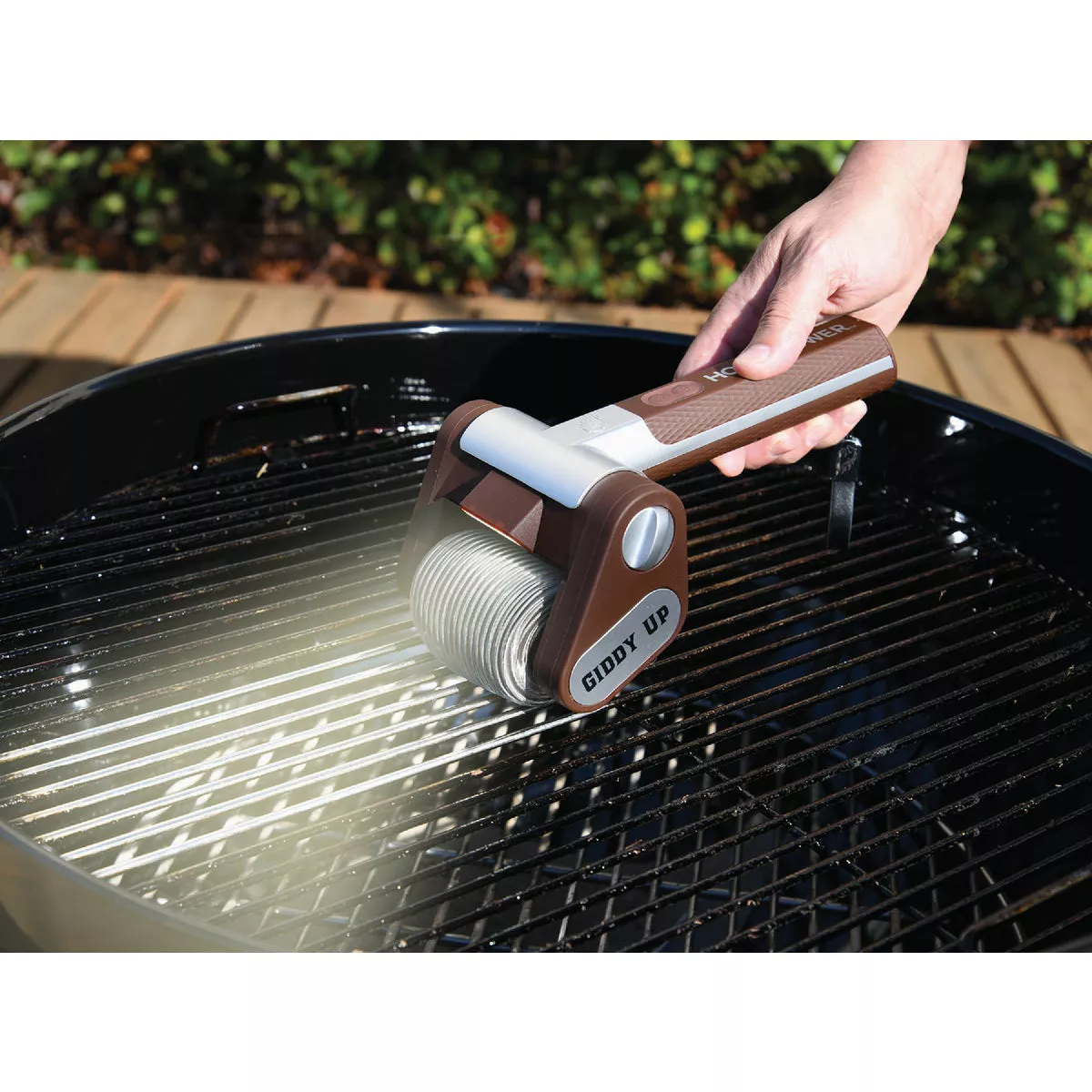 Horsepower Giddy Up Cordless Rechargeable BBQ Grill Brush - photo 2