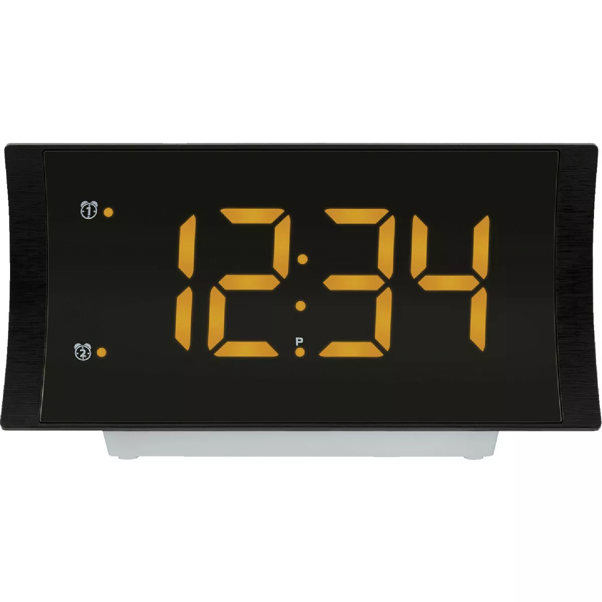 La Crosse Technology Curved LED Alarm Clock with Radio & USB Charging Port - photo 2