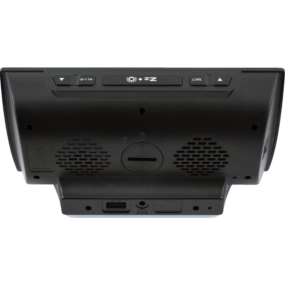 La Crosse Technology Curved LED Alarm Clock with Radio & USB Charging