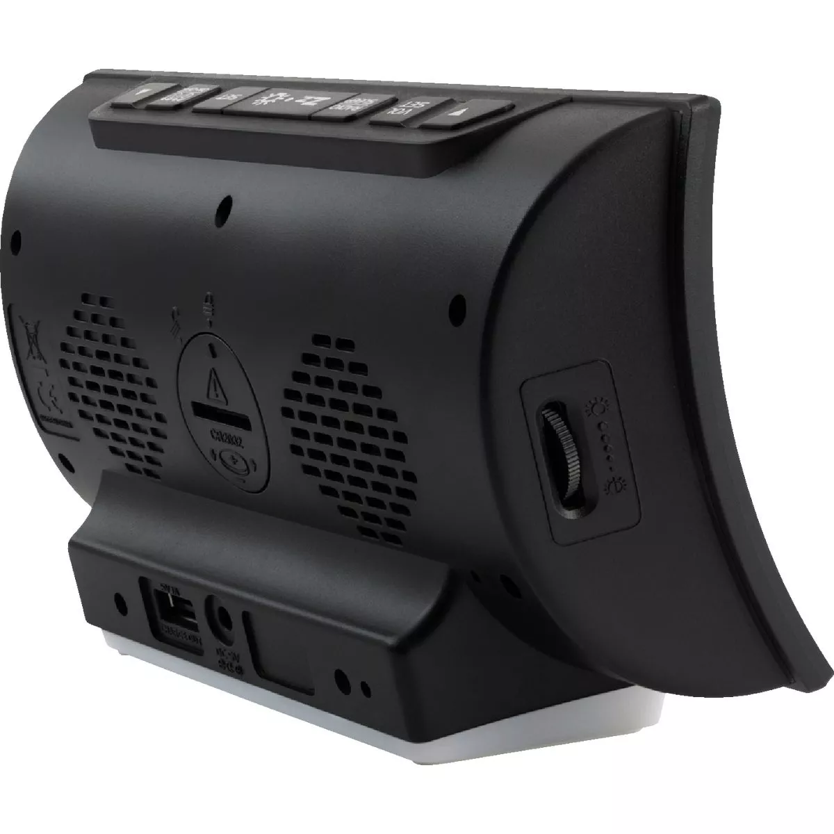 La Crosse Technology Curved LED Alarm Clock with Radio & USB Charging Port - photo 4