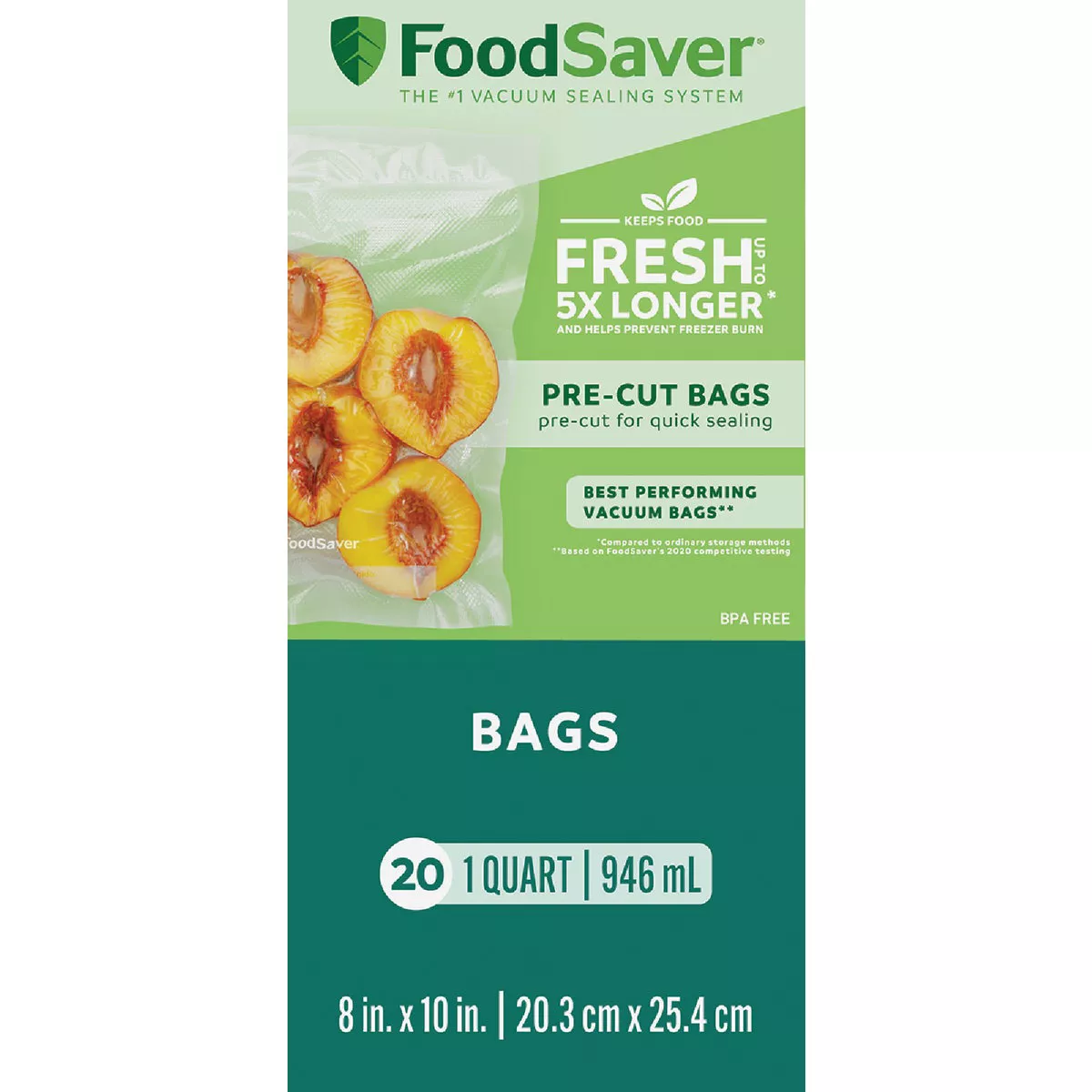 FoodSaver 1 Qt. Freezer Bag (20-Count)