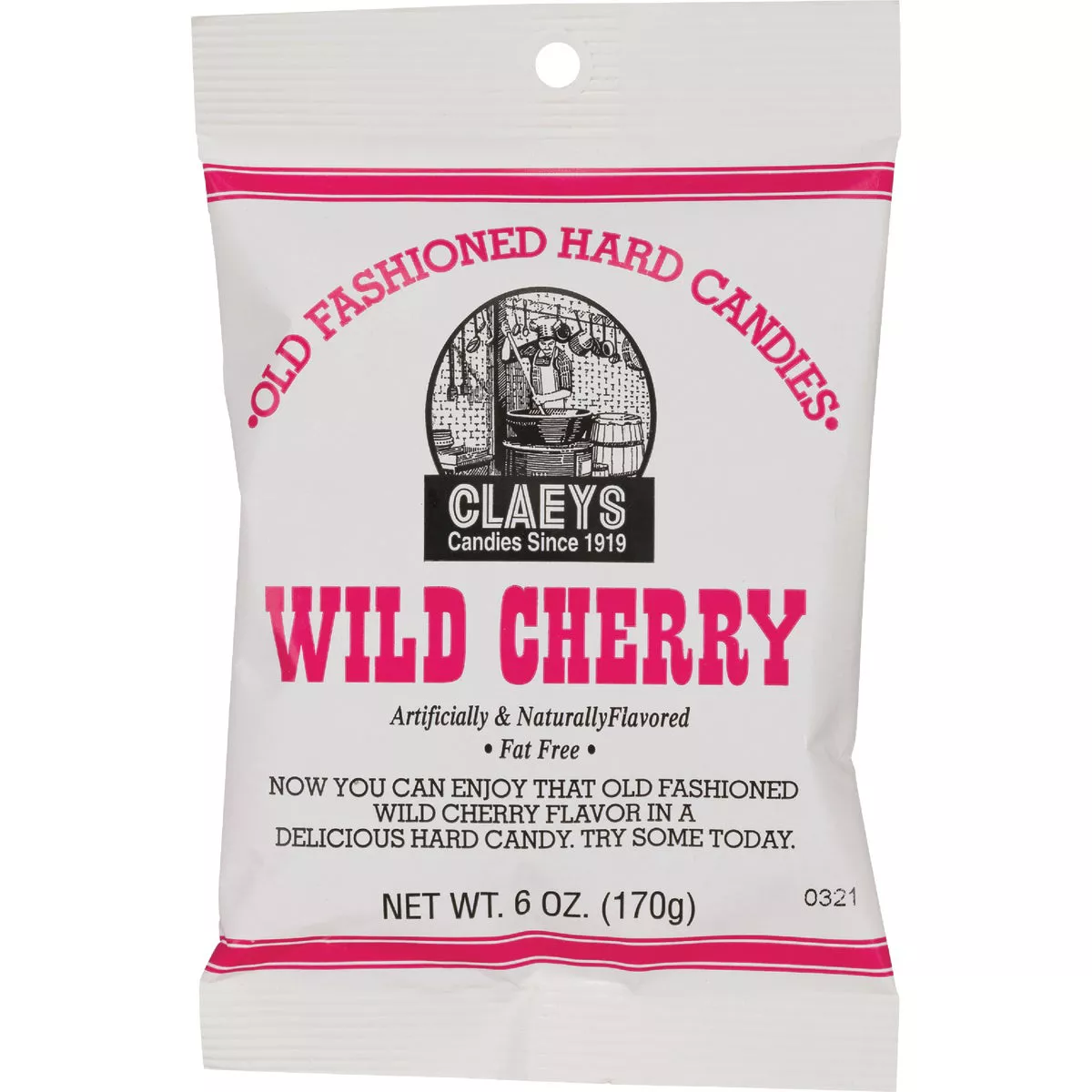 Claeys 6 Oz. Old Fashion Wild Cherry Hard Candy