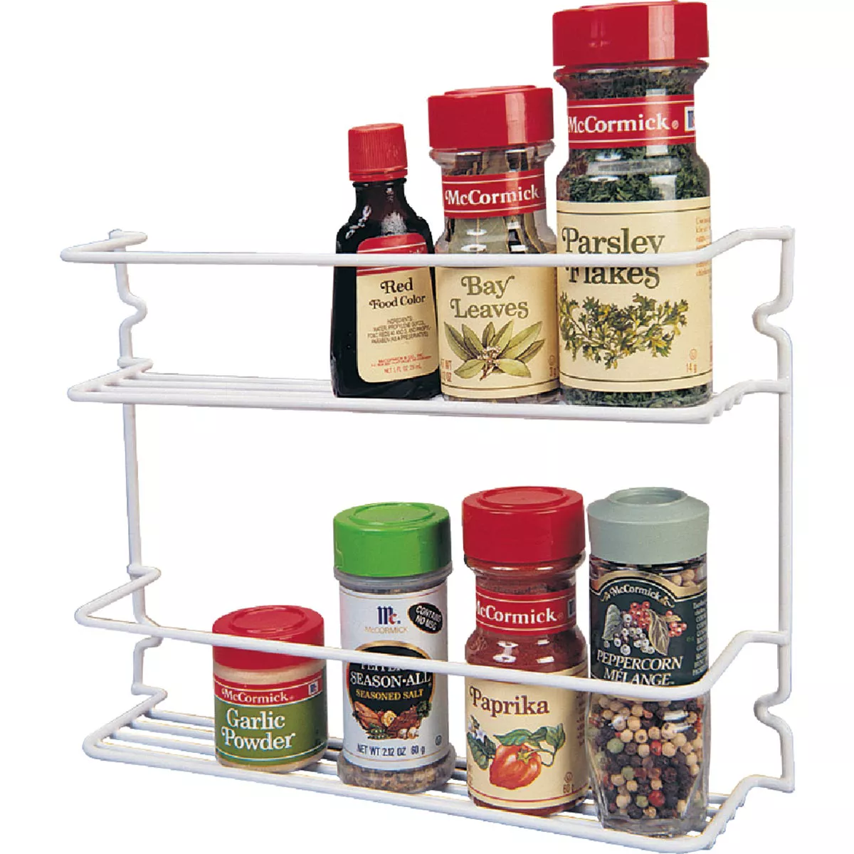 Grayline White Tall Double Shelf Spice Rack - photo 2