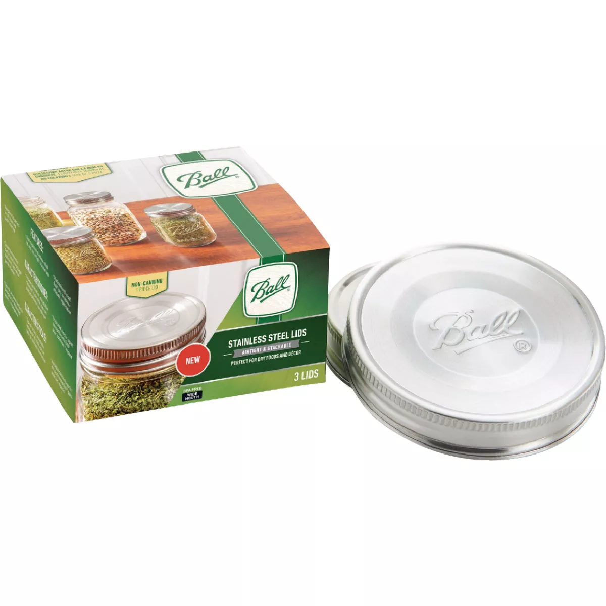 Ball Wide Mouth Stainless Steel Lids (3-Pack) - photo 3