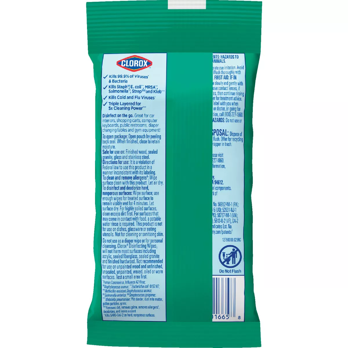 Clorox Fresh Scent Disinfecting Cleaning Wipes Pouch (9-Count) - photo 2