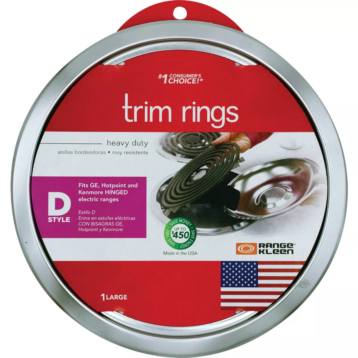 Range Kleen Style D 8" Chrome Trim Ring - photo 2