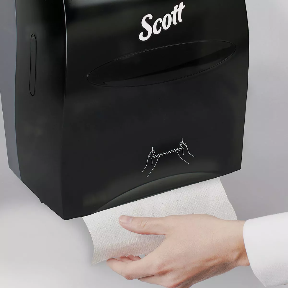 Scott Essential Black Manual Hard Roll Paper Towel Dispenser - photo 2