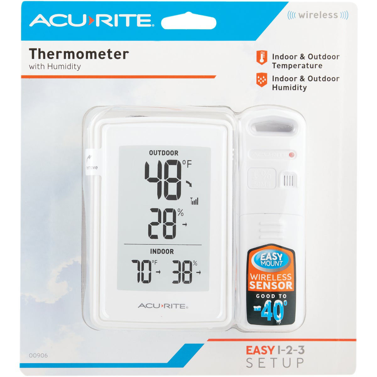 AcuRite Indoor Humidity and Temperature Monitor (2 Color Options)