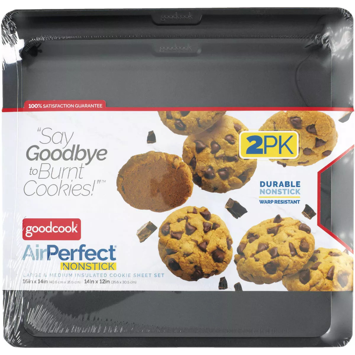 Goodcook AirPerfect 14 x 12 & 16 x 14 Non-Stick Cookie Sheet (2-Pack) - photo 2
