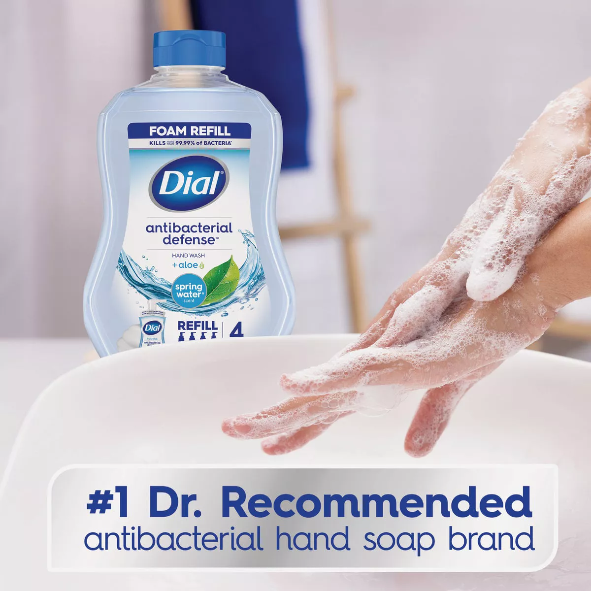 Dial Antibacterial Defense 30 Oz. Spring Water Foaming Hand Wash Refill - photo 2