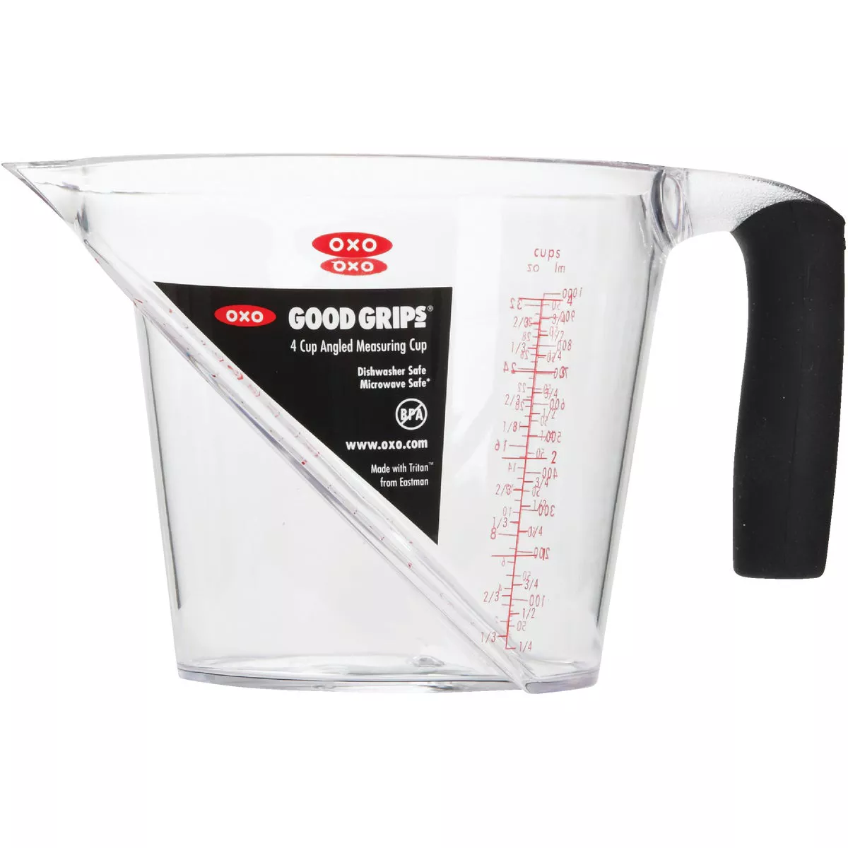 OXO Good Grips 4 Cup Clear Plastic Angled Measuring Cup - photo 2
