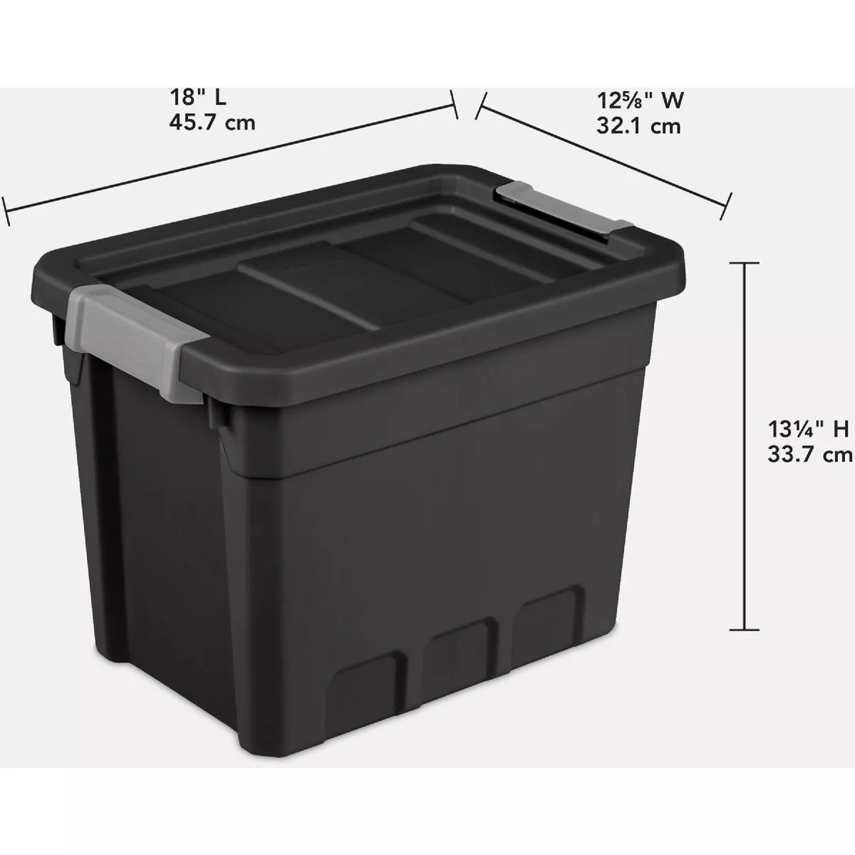 Sterilite 7.5 Gal./28L Black Stacker Storage Tote - photo 2