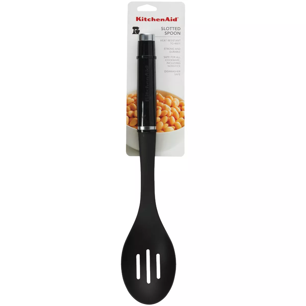 KitchenAid 13 In. Black Nylon Slotted Spoon - photo 2