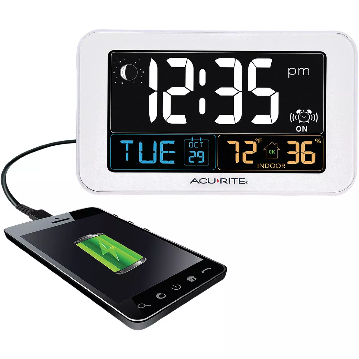 Acurite Intelli-Time Indoor Temperature/Humidity Alarm Clock