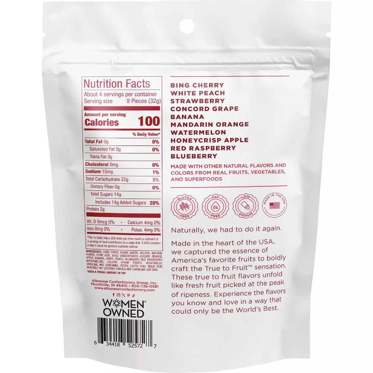Albanese True to Fruit American Favorite Fruits Gummy Bear - photo 2