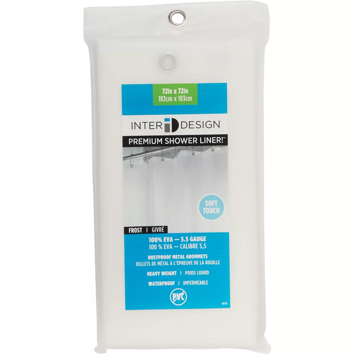 iDesign 72 In. x 72 In. Frost EVA Shower Curtain Liner - photo 2