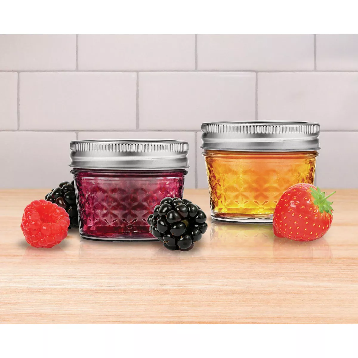 Country Classics 1/4 Pt. Regular Mouth Quilted Jelly Jar (12-Pack) - photo 2