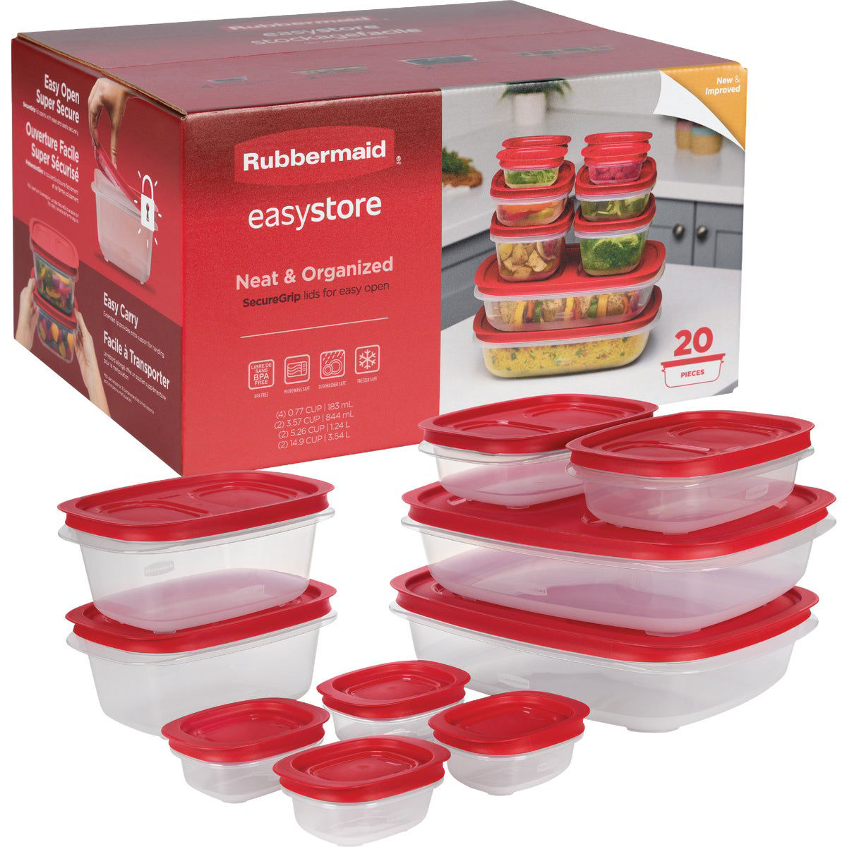 Rubbermaid Easy Find Lids 24Piece Clear Food Storage Container Set Do it Best