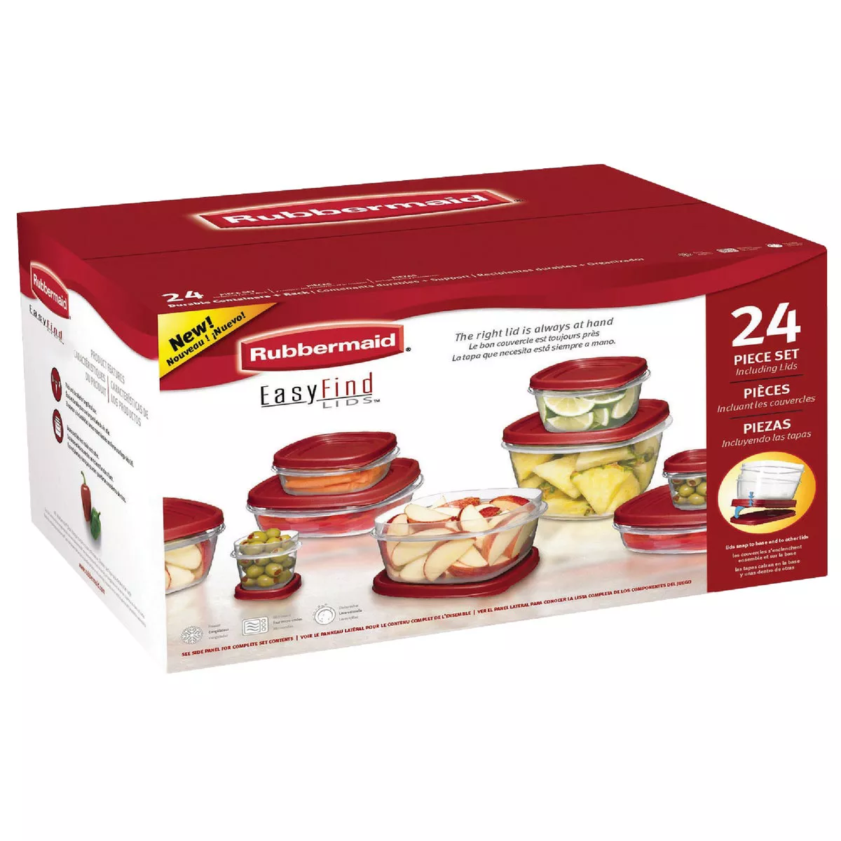 Rubbermaid Easy Find Lids 24-Piece Clear Food Storage Container Set - photo 3
