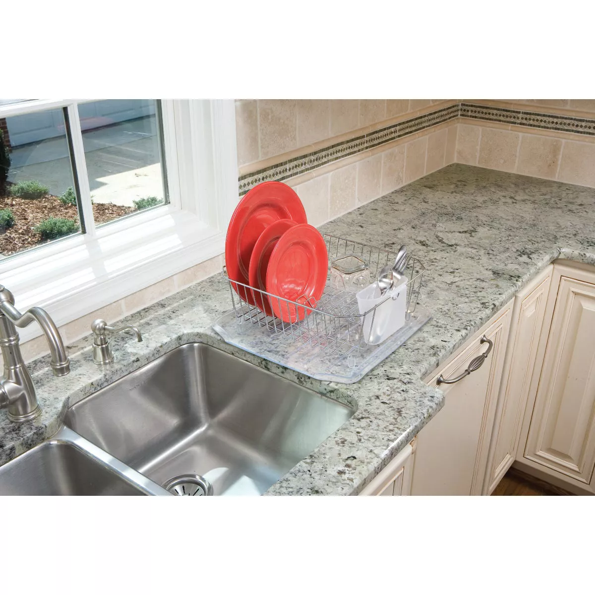 Rubbermaid 12.49 In. x 14.31 In. Chrome Wire Sink Dish Drainer - photo 2