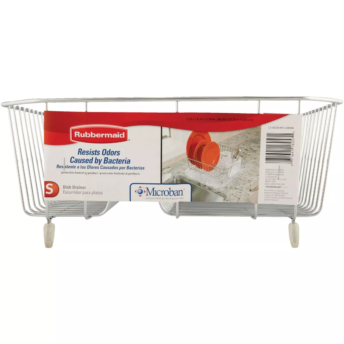 Rubbermaid 12.49 In. x 14.31 In. Chrome Wire Sink Dish Drainer - photo 3