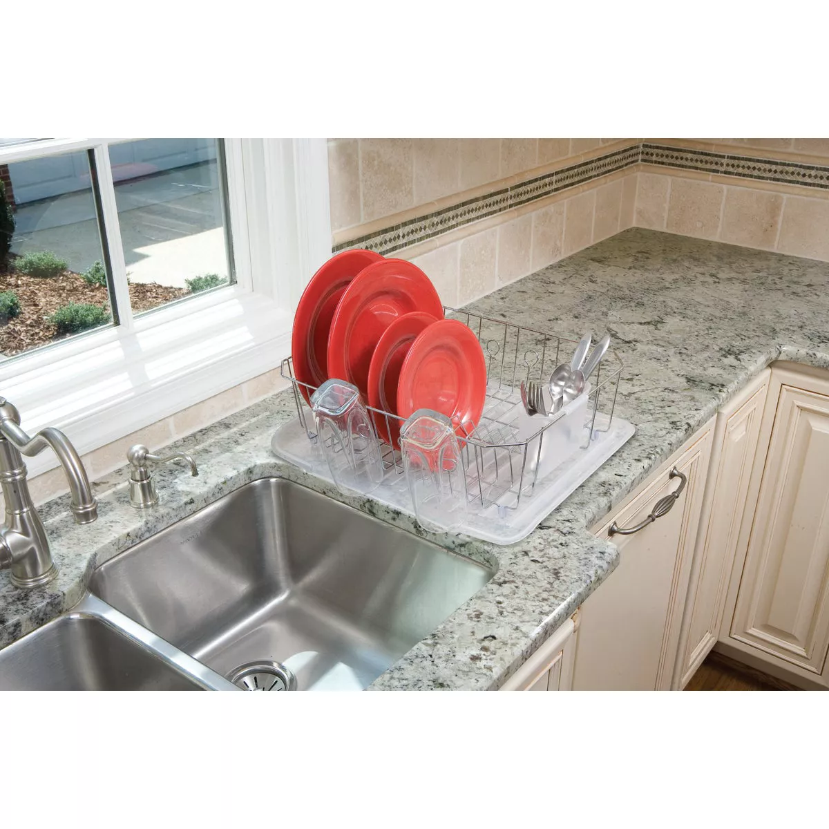 Rubbermaid x Chrome Wire Sink Dish Drainer