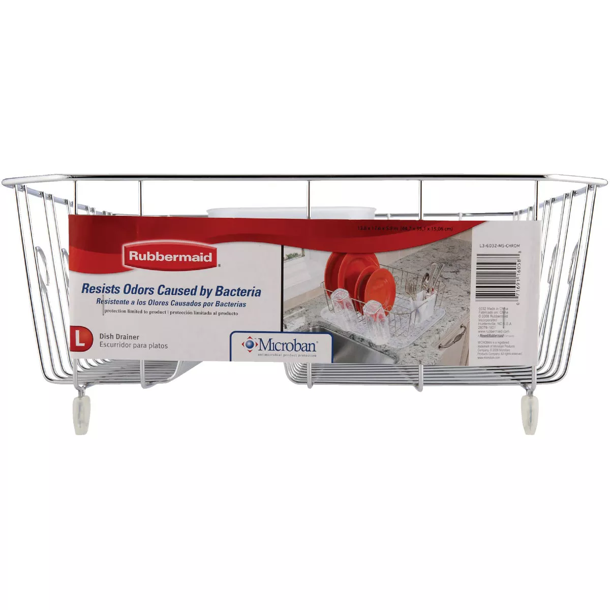 Rubbermaid 13.81 In. x 17.62 In. Chrome Wire Sink Dish Drainer - photo 2
