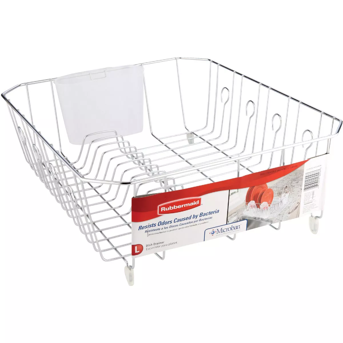 Rubbermaid 13.81 In. x 17.62 In. Chrome Wire Sink Dish Drainer - photo 4