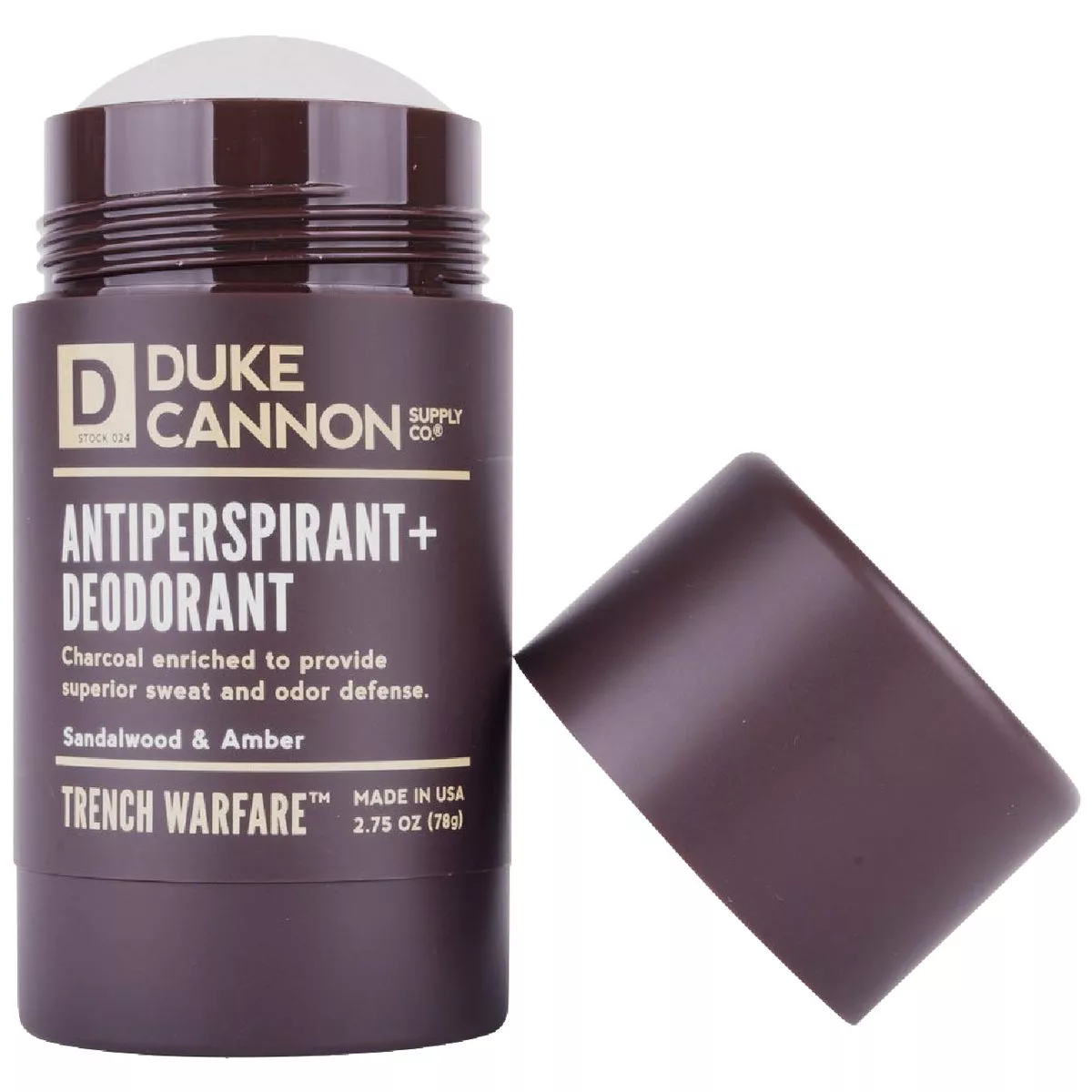 Duke Cannon Trench Warfare Antiperspirant Sandalwood & Amber Deodorant