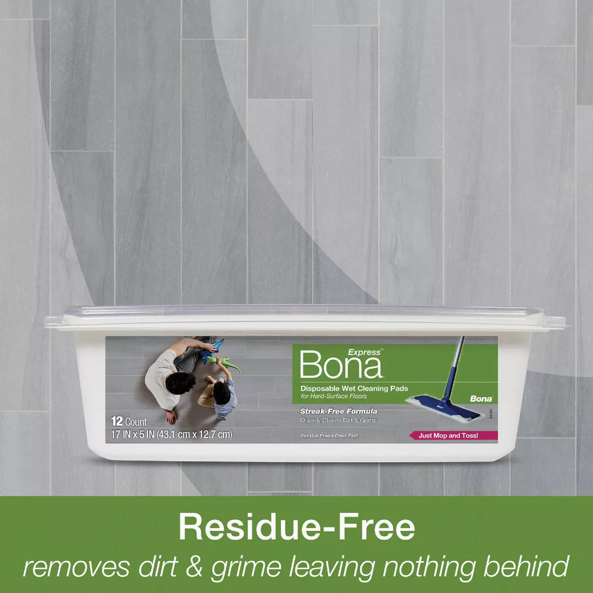 Bona Express 5 In. W. x 17 In. L. Wet Hard Surface Floor Disposable Cleaning Pad (12-Count) - photo 8